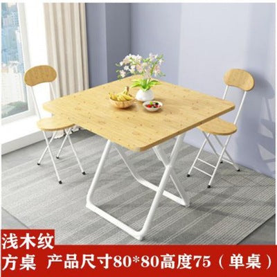 Folding Table Household Dining Table Simple Round Table Four Person Square Table Small Family Portable Outdoor Stall Balcony Table