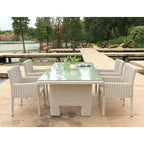 Terrace Rattan Chair Combined Table And Chair Outdoor Rattan Woven Rattan Chair Courtyard Waterproof One Table And Four Chairs