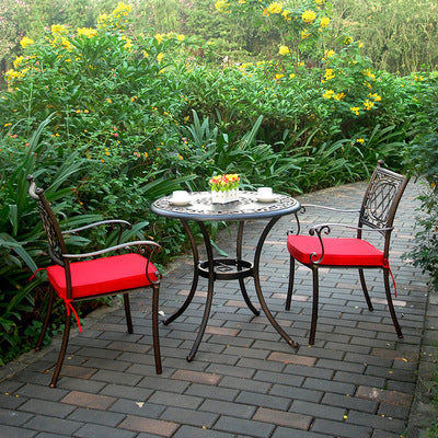 Outdoor Cast Aluminum Tables And Chairs Outdoor Courtyard Balcony Leisure Tables And Chairs Outdoor Courtyard Garden Villa Table And Chair Combination