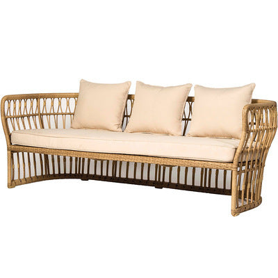 Outdoor Rattan Sofa Villa Terrace Courtyard Sunshine Room Living Room Leisure Hotel Reception Rattan Circular Sofa Combination