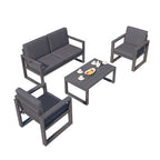 Outdoor Sofa Combination Leisure Aluminum Alloy American Tea Table Balcony Garden Terrace Courtyard Outdoor Furniture
