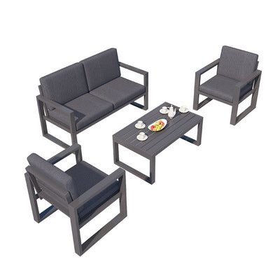 Outdoor Sofa Combination Leisure Aluminum Alloy American Tea Table Balcony Garden Terrace Courtyard Outdoor Furniture