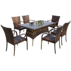 Outdoor Tables And Chairs Rattan Chair Combination Courtyard Balcony Leisure Rattan Terrace Outdoor Garden Waterproof Sunscreen Chair Coffee Table