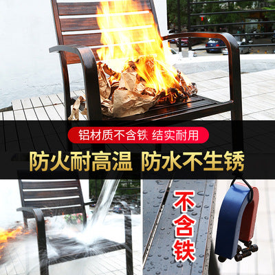 Outdoor Tables And Chairs Outdoor Villa Courtyard Open Balcony Terrace Leisure Cast Aluminum Tables And Chairs Combination All Aluminum Alloy Tables And Chairs