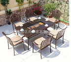 Multi Purpose Barbecue Table Outdoor Dual-purpose Barbecue Table And Chair Combination Outdoor Cast Aluminum Table And Chair Cast Aluminum Process Die Cast Barbecue Table