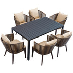 Outdoor Tables And Chairs Courtyard Balcony Outdoor Leisure Outdoor Terrace Garden Waterproof Tea Table Combination Rattan Chair