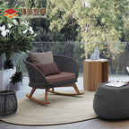Outdoor Furniture Combination Nordic Rattan Art Sofa Outdoor Villa Courtyard Balcony Rattan Sofa Chair Combination