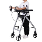 Aluminium Alloy Four Wheels Rollator for Rehabilitation of the Elderly