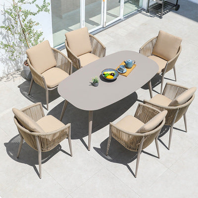 Outdoor Furniture Rattan Chair Combination Five Piece Set Of Woven Leisure Furniture Balcony Garden Courtyard Open-air Rattan Tables And Chairs