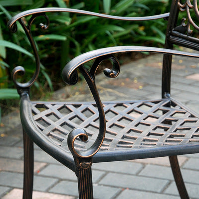 Outdoor Cast Aluminum Tables And Chairs Outdoor Courtyard Balcony Leisure Tables And Chairs Outdoor Courtyard Garden Villa Table And Chair Combination
