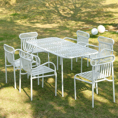 Outdoor Leisure Iron Tables And Chairs Simple Balcony Open-air Dining Table Milk Tea Shop Coffee Shop Courtyard Tables And Chairs Combination
