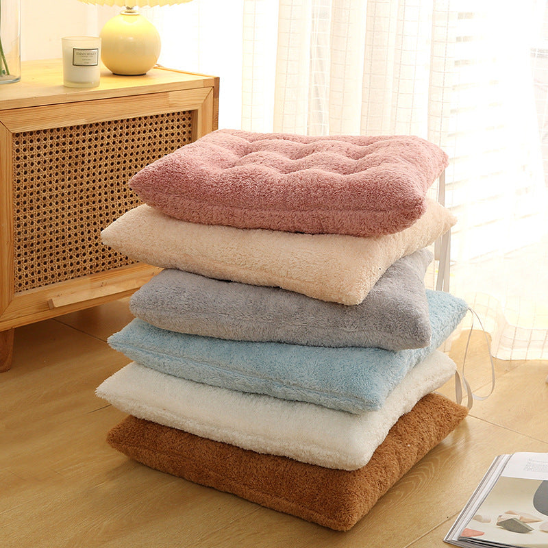 Plush Cushion Household Dining Chair Cushion Thickening Warm Office Student Chair Cushion