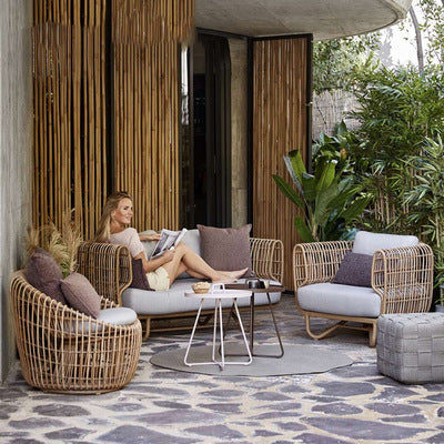 Rattan Sofa Outdoor Garden Southeast Asian Style Rattan Balcony Small Tea Table Indoor Courtyard Outdoor Furniture Combination