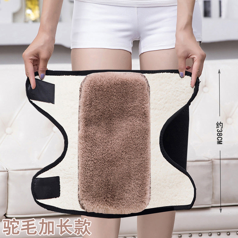 Knee protector, warm men and women, old people, thickened plush paint cover, gluing, double-layer composite cashmere like Velcro