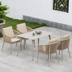 Outdoor Furniture Rattan Chair Combination Five Piece Set Of Woven Leisure Furniture Balcony Garden Courtyard Open-air Rattan Tables And Chairs