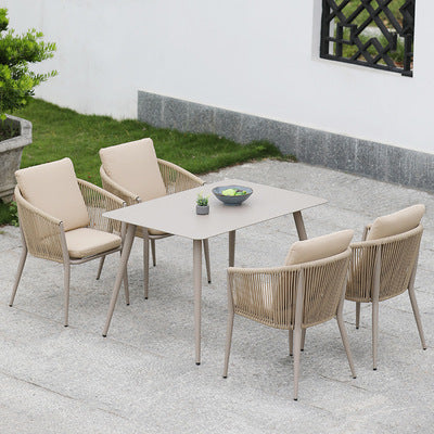 Outdoor Furniture Rattan Chair Combination Five Piece Set Of Woven Leisure Furniture Balcony Garden Courtyard Open-air Rattan Tables And Chairs