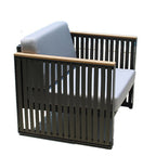 New Chinese Style Outdoor Sofa Simple Rattan Chair Aluminum Alloy Outdoor Rain Proof Balcony Courtyard Rattan Garden Tea Table