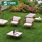 Outdoor Rattan Sofa Outdoor Terrace Leisure Sofa Rattan Chair Balcony Living Room Rattan Woven Bamboo Rattan Sofa Courtyard Sunscreen