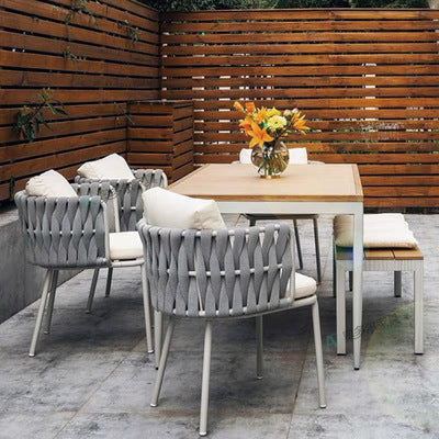 Outdoor Leisure Rattan Tables And Chairs European Leisure Indoor Outdoor Rattan Balcony Courtyard Garden Outdoor Rattan Chair Furniture
