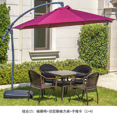 Rattan Chair Combination Outdoor Leisure Courtyard Rattan Table And Chair Tea Table Combination Outdoor Balcony Table And Chair Outdoor Rattan Table And Chair