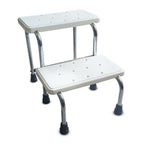 Elderly Bathing Chair Non slip Bathing Bathroom Toilet Small Bench Stepping Ottoman Walking Aid Arm Four corner Crutches