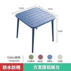 Outdoor Aluminum Alloy Open-air Chair Courtyard Outdoor Dining Table Coffee Shop Milk Tea Shop Set Combination Of Tables And Chairs