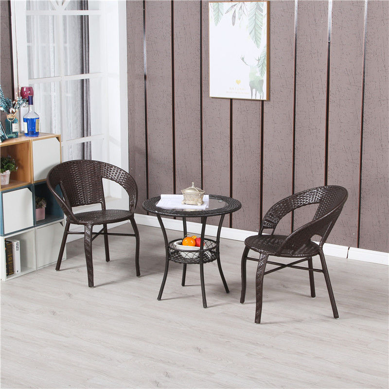Outdoor Patio Side Table - Wicker Patio Bistro Set