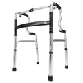 Foldable Stainless Steel Walker Four Legged Crutch for the Elderly
