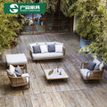 Outdoor Rattan Sofa Outdoor Terrace Leisure Sofa Rattan Chair Balcony Living Room Rattan Woven Bamboo Rattan Sofa Courtyard Sunscreen