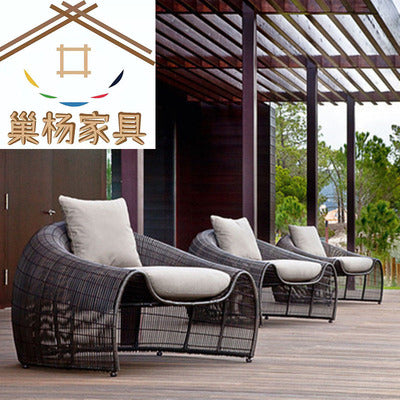 Outdoor Rattan Sofa Courtyard Villa Sales Department Sunscreen Leisure Rattan Chair Combination Outdoor Leisure Furniture
