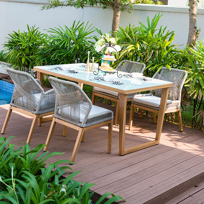Rattan Woven Outdoor Sofa Combination Courtyard Hotel B B Outdoor Furniture Outdoor Leisure Tables And Chairs Rattan Chair Dining Chair Sunscreen