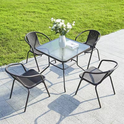 Rattan Table And Chair Outdoor Leisure Courtyard Rattan Chair Tea Table Combination Outdoor Balcony Table And Chair Outdoor Iron Rattan Chair Combination