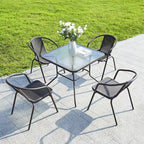 Rattan Table And Chair Outdoor Leisure Courtyard Rattan Chair Tea Table Combination Outdoor Balcony Table And Chair Outdoor Iron Rattan Chair Combination