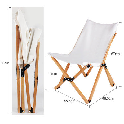 Camping Beach Back Butterfly Chair Mountain Camping Portable Canvas Lounge Chair Outdoor Leisure Folding Chair