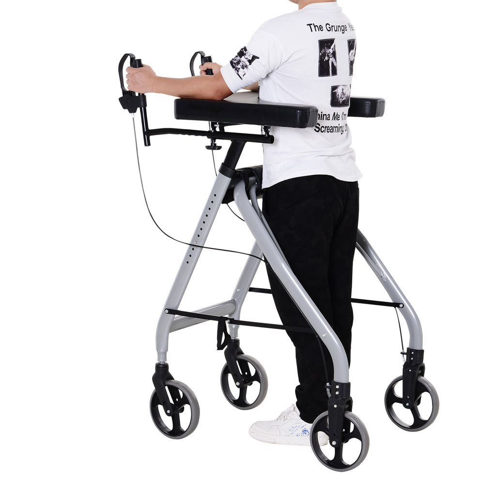Aluminium Alloy Four Wheels Rollator for Rehabilitation of the Elderly