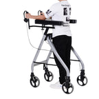 Aluminium Alloy Four Wheels Rollator for Rehabilitation of the Elderly
