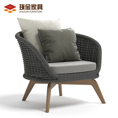 Outdoor Furniture Combination Nordic Rattan Art Sofa Outdoor Villa Courtyard Balcony Rattan Sofa Chair Combination