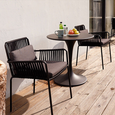 Balcony Table And Chair Villa Outdoor Leisure Rattan Table And Chair Pastoral Modern Rattan Chair Hotel Outdoor Rattan Tea Table And Chair