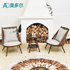 Balcony Leisure Table And Chair Combination Rattan Single Sofa Chair Outdoor Courtyard Garden Terrace Rattan Chair Tea Table Set