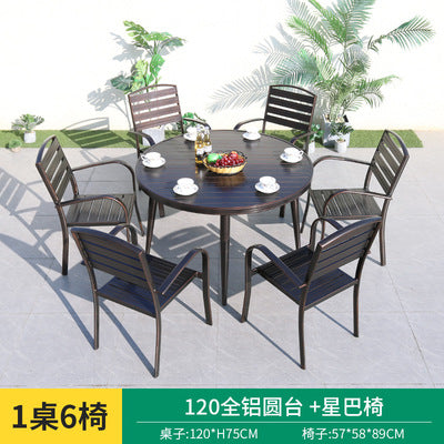 Outdoor Tables And Chairs Outdoor Villa Courtyard Open Balcony Terrace Leisure Cast Aluminum Tables And Chairs Combination All Aluminum Alloy Tables And Chairs