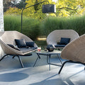 Modern Terrace Outdoor Single Rattan Sofa Simple Outdoor Double Recliner Combination Leisure Outdoor Furniture