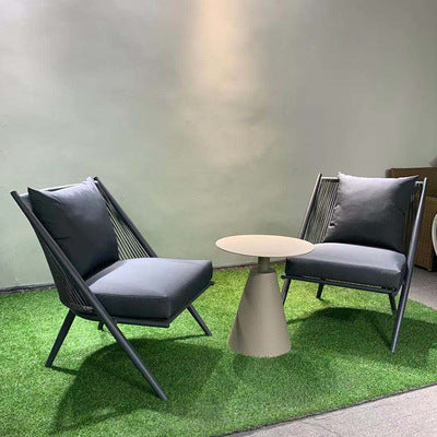 Nordic Outdoor Sofa Courtyard Villa Model Room Rattan Table And Chair Combination Balcony Sofa Chair Sunshine Room Furniture