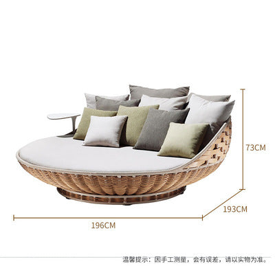 Outdoor Home Stay Bird's Nest Swing Rattan Round Hammock Hanging Chair Garden Double Basket Hammock Sofa Round Bed