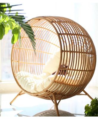 Outdoor Rattan Woven Bird's Nest Leisure Lazy Rattan Chair Circular Landing Studio Children's Photography Props Swing Home Stay Balcony