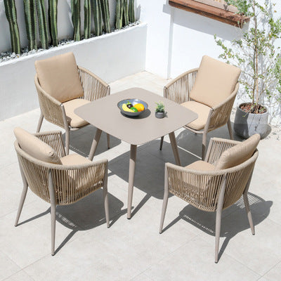 Outdoor Furniture Rattan Chair Combination Five Piece Set Of Woven Leisure Furniture Balcony Garden Courtyard Open-air Rattan Tables And Chairs