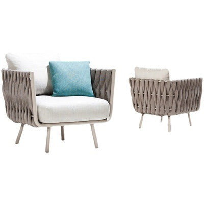 Outdoor Sofa Leisure Balcony Rattan Sofa Villa Outdoor Courtyard Double Outdoor Rattan Chair Sofa Furniture Combination