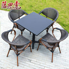 Outdoor Coffee Shop Tables And Chairs Outdoor Commercial Street Places Leisure Rattan Tables And Chairs Balcony Tables And Chairs Three Piece Set Of Outdoor Rattan Chairs
