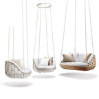 Outdoor Home Stay Bird's Nest Swing Rattan Round Hammock Hanging Chair Garden Double Basket Hammock Sofa Round Bed