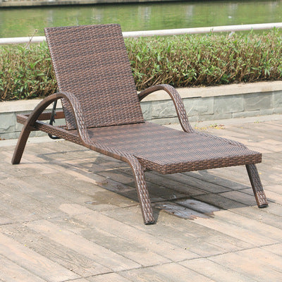 Outdoor Beach Chair Open Air Hotel Swimming Pool Resort Rattan Sofa Bed Lying Chair Monthly Sales Of 100 Sets