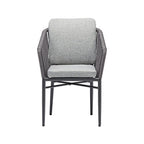 Outdoor Leisure Metal Tables And Chairs Outdoor Coffee Shop Milk Tea Shop Balcony Rattan Chair Three Piece Rope Braided Terrace Tables And Chairs